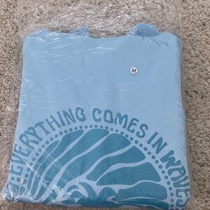 Blue Pink Palm Puff Hoodie